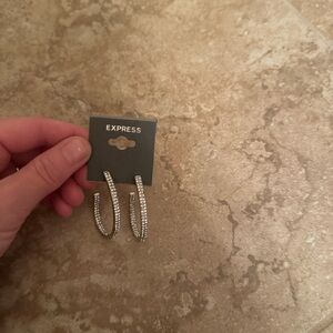 NEW WITH TAGS: Express Silver Hoop Earrings